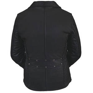 Nouvelle veste en cuir coupe-vent élégante du fabricant OEM ODM pour femmes fabriquée sur mesure avec tissu imprimé en coton à des prix abordables - Product Image 3