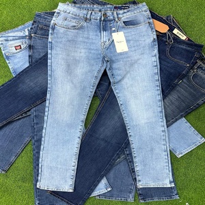 Jeans en denim délavés à l'acide de haute qualité pour hommes pantalons brodés d'impression droite empilés de concepteur personnalisé bouton Hip Hop hiver - Product Image 5