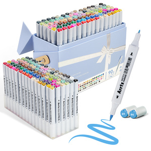 <span class=keywords><strong>Arrtx</strong></span> ASM-0490B Alkoholbasierte <span class=keywords><strong>Marker</strong></span> mit Pinsel- und Feinspitze, Permanente Skizzenmarker für Künstler und Studenten - Product Image 1