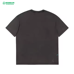 Men's Casual Loose Fit Heavy <b>Weight</b> 100% Cotton Oversized T-Shirt in Black & White Breathable & Eco-Friendly High Quality - Product Image 3