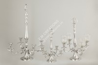 Candélabre en aluminium argenté fait main, support de bougie votive de table, logo personnalisé, décoration de maison, Noël, mariage - Vente chaude