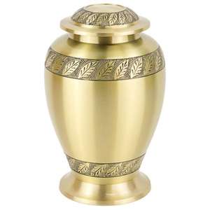 Premium Brass Cremation <b>Urns</b> With Velvet Storage Bags Included <b>for</b> Elegant protection and Presentation of <b>Ashes</b> - Product Image 4