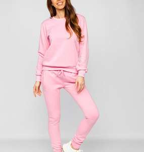 Plain Color Women Tracksuit Street Wear New Arrival Women Track <b>Suit</b> for Adult Custom Casual 100% Cotton Sweat <b>Suit</b> Ladies - Product Image 5