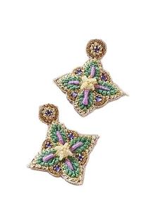 Boucles d'oreilles tendance en perles de céramique faites à la main pour femmes, bijoux festifs, vente en gros à prix avantageux - Product Image 4