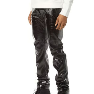 High Quality Casual Wear <b>Leather</b> <b>Pants</b> for Men Solid Color Top Selling Streetwear Men <b>Leather</b> <b>Pants</b> OEM Service And Design - Product Image 6