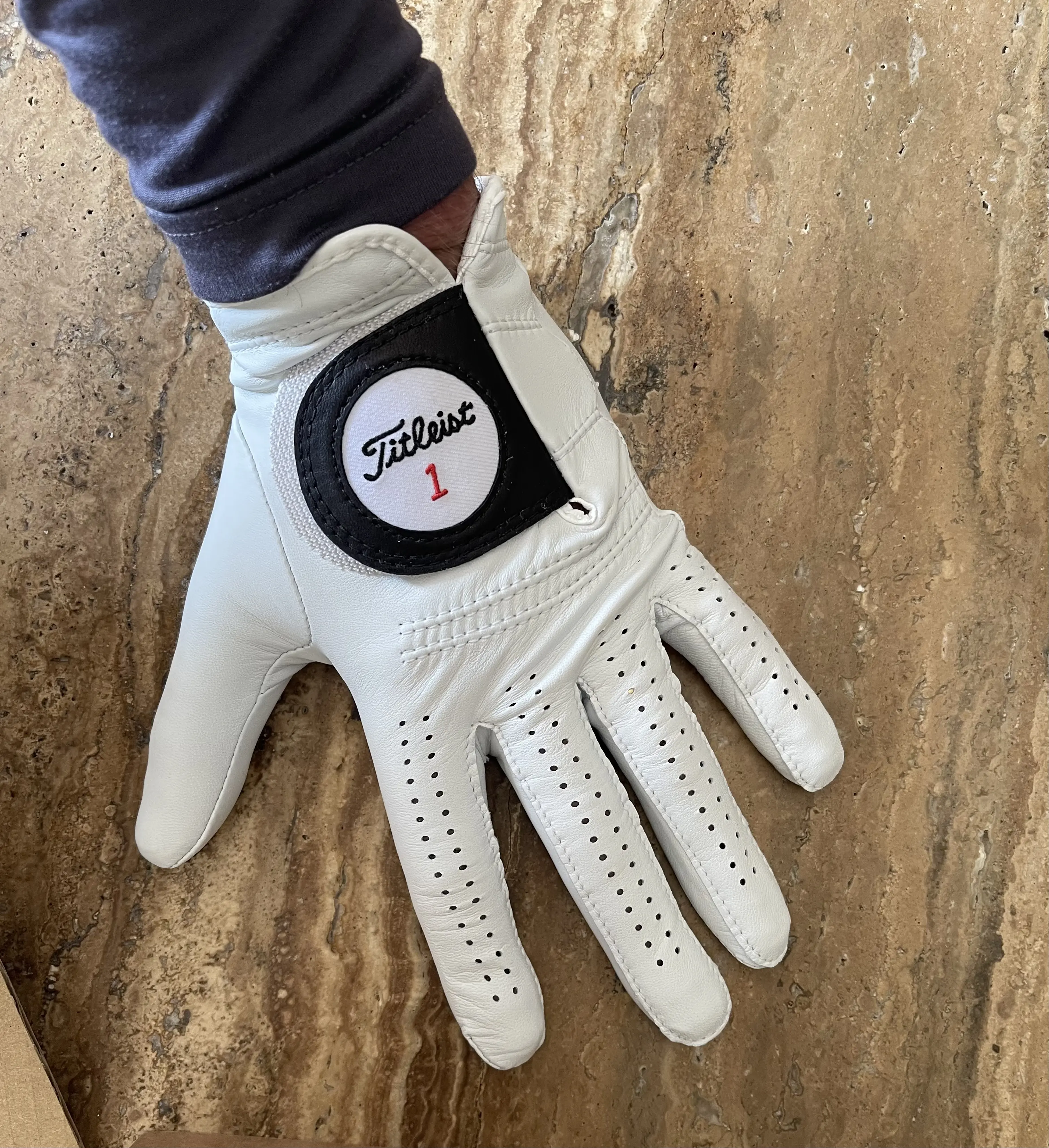 Guantes de golf personalizados para hombre, manoplas de calidad Premium con logotipo bordado