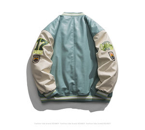 Nouvelle veste personnalisée grande taille pour hommes nouvelle veste de couleur unie belle veste universitaire d'automne - Product Image 2