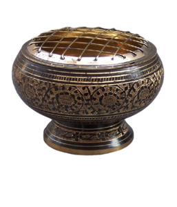 ที่จุดธูปทองเหลืองทำด้วยมือเมล็ดไม้ที่สวยงามผู้ถือถ่านหินที่มีกลิ่นหอมขี้ผึ้งถ่านมีกลิ่นหอมในการแข่งขันมีกลิ่นหอม - Product Image 6