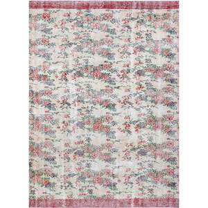 Vintage <b>Large</b> Area Pae-502 Hand Knotted Wool Rug Red & Orange Floral Pattern for Home Living Room Hallway Rectangle for Teens - Product Image 1