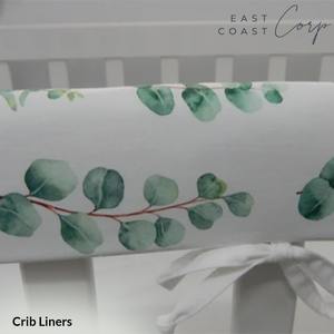 Housse de protection pour berceau Feuilles d'eucalyptus Coussin de dentition pour berceau Convient également à Boori 100% coton - Product Image 2