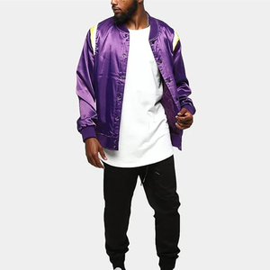 Chaqueta de Béisbol de Satén de Alta Calidad, Nueva Moda 2025, al por Mayor, Personalizable, Transpirable, Talla Grande - Product Image 3