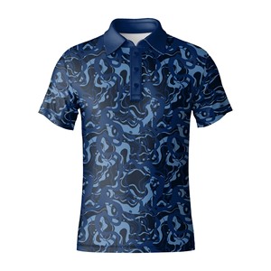 Camisa Polo de golf bordada personalizada para Hombre Ropa de torneo de ajuste de rendimiento ligero elástico de 4 vías - Product Image 3