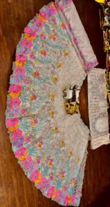 Heavy Embroidery Sequins Cut <strong>Work</strong> <strong>Dress</strong> Indian Pakistani Lehenga Choli with Cancan &amp; Canvas Patta Women's <strong>Lace</strong> Fabric Clothing