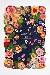 Alfombra de lana moderna hecha a mano, alfombra de área abstracta comercial para sala de estar, cocina, baño, oración, Material de algodón - Product Image 5