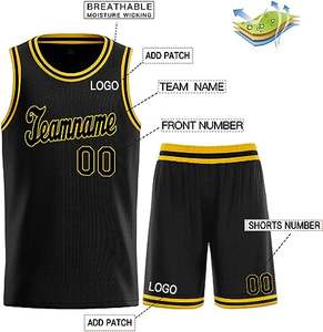 Camiseta de Baloncesto, Uniforme de Equipo Élite, Personalizada para Adultos, Impresa, de Secado Rápido, Transpirable, 100% Poliéster, Diseño Único OEM - Product Image 3