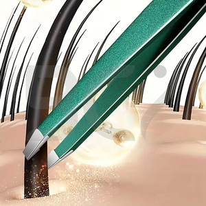 Pinzas de Precisión para Cejas con Punta Inclinada, Herramienta de Acero Inoxidable para Depilación Facial y Cuidado de la Forma de las Cejas - Product Image 6