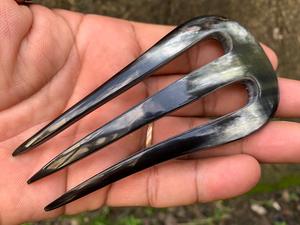 Polished Finish Buffalo Horn <b>Hair</b> <b>Pins</b> <b>for</b> Women's Ox Horn <b>Hair</b> Styling Stick Natural Accessory - Product Image 5