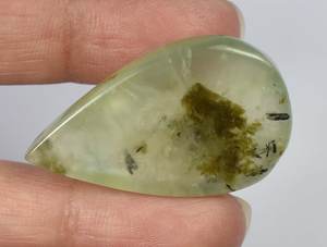 พลอย Prehnite สีเขียวธรรมชาติ Fine สีเขียว Prehnite Cabochon หินหลวมสําหรับเครื่องประดับ 56.80 กะรัต 35.70*21.52*8.53 มม. - Product Image 3