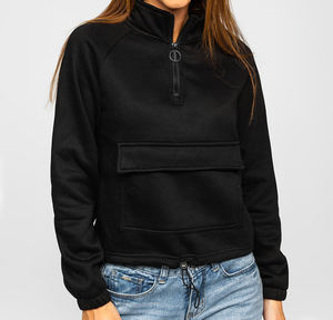 Trendy Queen <b>Women</b> Oversized Hoodies Long Sleeves <b>Sweatshirts</b> sloid plain black color <b>sweatshirt</b> for <b>women</b> - Product Image 5