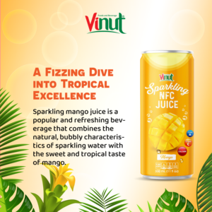 Bottes énergétiques 330ml les plus vendues Boisson au jus de mangue pétillante prête à être expédiée Fabriqué au Vietnam Usine (OEM, ODM) - Product Image 3