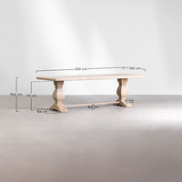 Ensemble de table et chaises à manger en bois massif 2024 - Design moderne pour hôtel, école, maison, bar, chambre, centre commercial et salle de sport