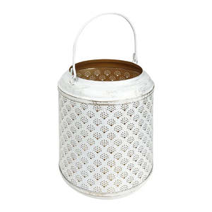 Linternas de vela de Metal de Color blanco de Venta caliente con linternas de decoración del hogar con mango a precios baratos - Product Image 6