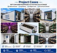 Chambre de culture de champignons modulaire intelligente en conteneur de 40 pieds avec isolation PIR pour la production agricole à distance de cultures spécialisées