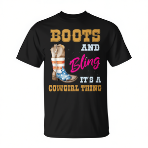 Camiseta de vaquera con bandera de EE. UU. y adornos brillantes para niñas, top sin mangas de vaquera adorable con botas, artículo promocional de vaquera - Product Image 2