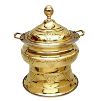 Ensemble de chauffe-plats ronds pour buffet de comptoir de mariage Offre Spéciale doré design moderne de chauffe-plats vintage