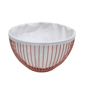 ตะกร้าใส่ผลไม้ทำจากผ้าและลวดทำจากเหล็กสไตล์โมเดิร์นสีน้ำตาลแดงแวววาว - Product Image 6