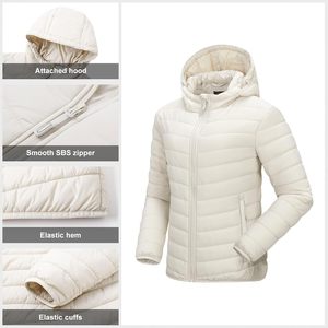Veste bouffante respirante Slim Fit pour femmes manteau d'hiver léger à la mode avec capuche 2026 - Product Image 4