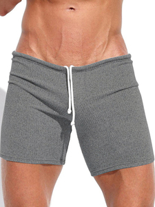 Meilleure vente hommes grande taille été décontracté Shorts Anti-rides respirant 3 points Sexy laçage solide impression numérique 100% coton - Product Image 2