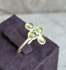 Bijoux naturels fabriqués à la main pierres précieuses bague Prehnite Offre Spéciale femmes bijoux cadeau personnalisé fête argent 925 bande OEM - Product Image 4