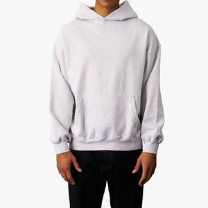 Pulls à capuche pour hommes en coton mélangé doux, arrivée hivernale, best-seller, gris clair, en vente à prix réduits, pulls à capuche en coton surdimensionnés - Product Image 1