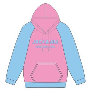 แจ็คแอนด์จิลออฟอเมริกาแขนแร็กแลนสีชมพูมีฮู้ดปักลายกำมะหยี่สีน้ำเงินเครื่องแต่งกายสำหรับองค์กรพลเรือนและมืออาชีพสีดำ - Product Image 2