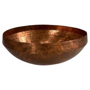 Premium decorative copper serving bowl used for displaying fruits vegetables desserts <b>sweets</b> or festive table arrangements - Product Image 1