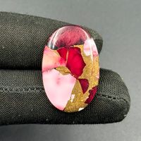 Pierre précieuse naturelle de haute qualité, turquoise rouge buffaloi, 20,80 carats, 30x20x4 mm, forme ovale lisse, taille personnalisable, DIY