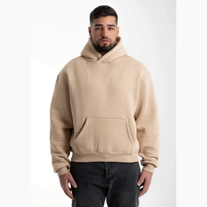 Venta al por mayor de calidad Puff de impresión de peso pesado de algodón con capucha de los hombres de gran tamaño de impresión personalizada de lujo pulóver de algodón sudaderas con capucha personalizadas - Product Image 1