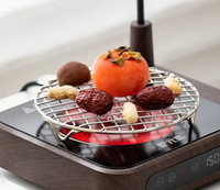 Grille de barbecue ronde jetable en acier inoxydable pour la cuisson au charbon de bois dans les restaurants