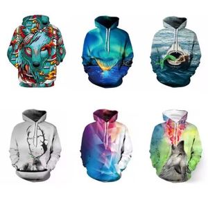 Sublimación personalizada Sudadera con capucha Poliéster de gran tamaño Sudaderas CON CAPUCHA DE REGALO All Over Printing Pullover Sudaderas con capucha en blanco para hombres - Product Image 2