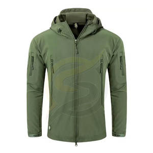 2024 nouveauté hommes personnalisé noir Sport Style Softshell veste de haute qualité doux à capuche extérieur mince tissu XL taille pour l'hiver - Product Image 3