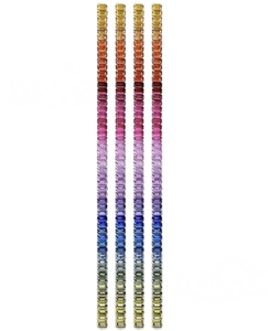 Lab Grown Multi Sapphire <b>baguette</b> rectangle shape Cut Gemstone For Jewelry making <b>Bracelets</b> ring necklace Faceted Mix color - Product Image 4