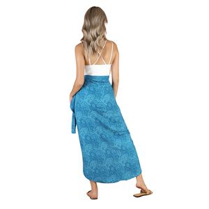 Napat Clothing Women'sWomen's Flowy <b>Wrap</b> <b>Maxi</b> <b>Skirt</b> with High Waist and Tie Waistband for Summer Beach Ready to Ship SK0094-02 - Product Image 3