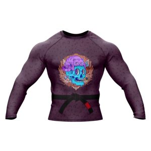 Rashguard personnalisé entièrement sublimé, respirant, en spandex/polyester, manches longues, unisexe, équipement de BJJ et de MMA - Product Image 1