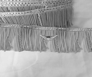 Franges en fil d'argent de 7 cm, franges décoratives pour vêtements, garnitures élégantes en fil pour vêtements d'évêque - Product Image 3