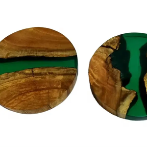 Posavasos modernos exquisitos de resina, patrón azul marino único, posavasos de taza azulada sólida al por mayor para decoración del hogar - Product Image 1