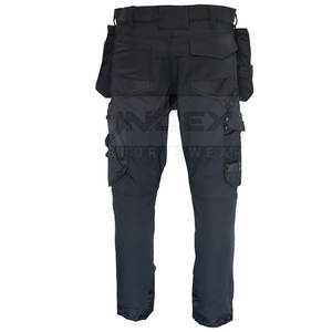 กางเกงเซฟตี้แบบปรับแต่งได้มองเห็นได้ชัดเจนชุดใส่ทำงานผ้ายืดเอวสูงตัวซักสีเข้ม - Product Image 4