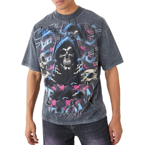 T-shirts personnalisés pour hommes en coton à manches courtes col rond uni décontracté été mode en vrac vente en gros vêtements de rue vêtements à la mode - Product Image 3