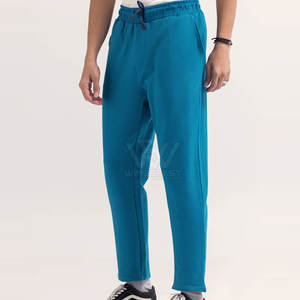 กางเกงผ้าฝ้ายลำลองผู้ชายเอวสูงน้ำหนักเบาฟอกสีเข้มดีไซน์ตามสั่ง - Product Image 2