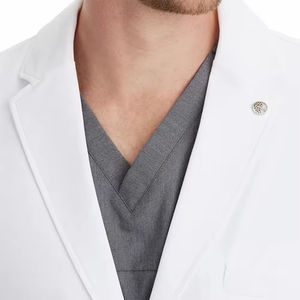 Diseño personalizado de algodón Unisex enfermera Doctor Hospital uniformes médicos bata de laboratorio blanco - Product Image 5